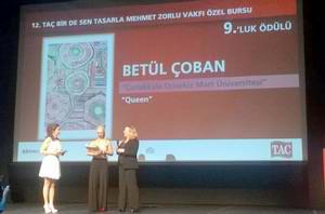  ÇOMÜ GSF Tekstil Bölümü Öğrencisi Betül Çobana Ödül 