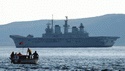  İngiliz Uçak Gemisi Çanakkale Boğazı'ndan Geçti  