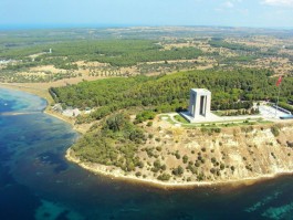 Çanakkale Şehitler Abidesi'nin Havadan Görünümü