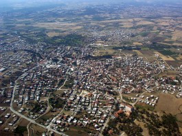 Bayramiç İlçe Merkezinin Havadan Görünümü