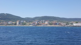 Eceabat İlçesinin Denizden Görünümü