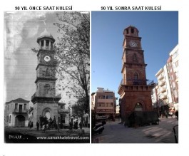 90 Yıl Önce ve Sonra Saat Kulesinin Bulunduğu Bölge