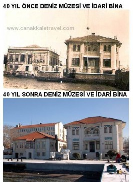 40 Yıl Önce ve Sonra Deniz Müzesi ve İdari Binanın Görünümü