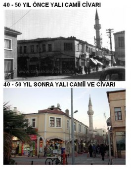 40-50 Yıl Önce ve Sonra Yalı Camii Civarı