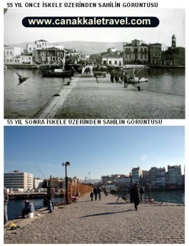 55 Yıl Önce ve Sonra Şehir İskelesi Üzerinden Şehrin Görünümü