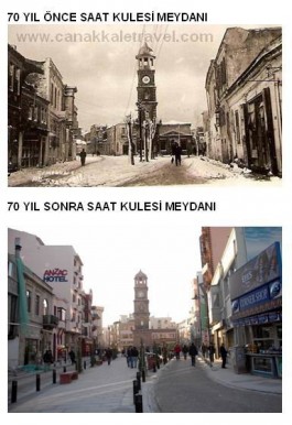 70 yıl Önce ve Sonra Saat Kulesi Civarı