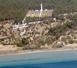 Gelibolu Yarımadası'ndaki Fransız Anıtı'nın Havadan Görünümü