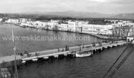 1950'li Yıllarda Çanakkale Şehir İskelesi (Şuanki GESTAŞ İskelesi) ve Kordon Boyu
