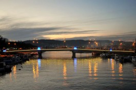 Sarıçay Üzerinde Yeni Yapılan 'İnönü Köprüsü'nün Gece Görünümü
