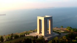 Çanakkale Şehitler Abidesi'nin Havadan Görünümü