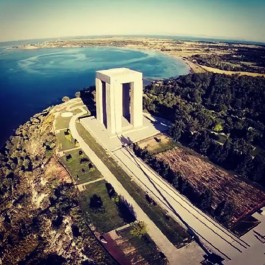 Çanakkale Şehitler Abidesi'nin Havadan Çekilen Görünümü