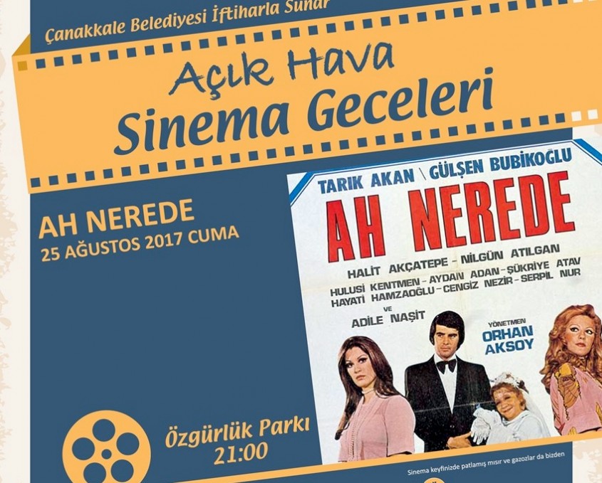  Çanakkale'de Açık Hava Sinema Geceleri Devam Ediyor 