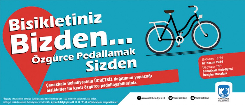  Çanakkale Belediyesi’nden Bisiklet Müjdesi 