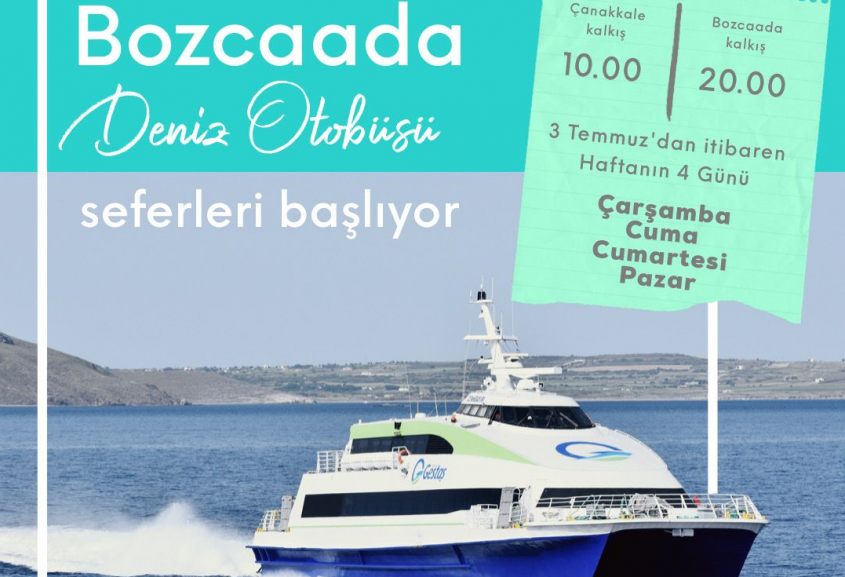  Çanakkale-Bozcaada Deniz Otobüsü Seferleri Başlıyor 