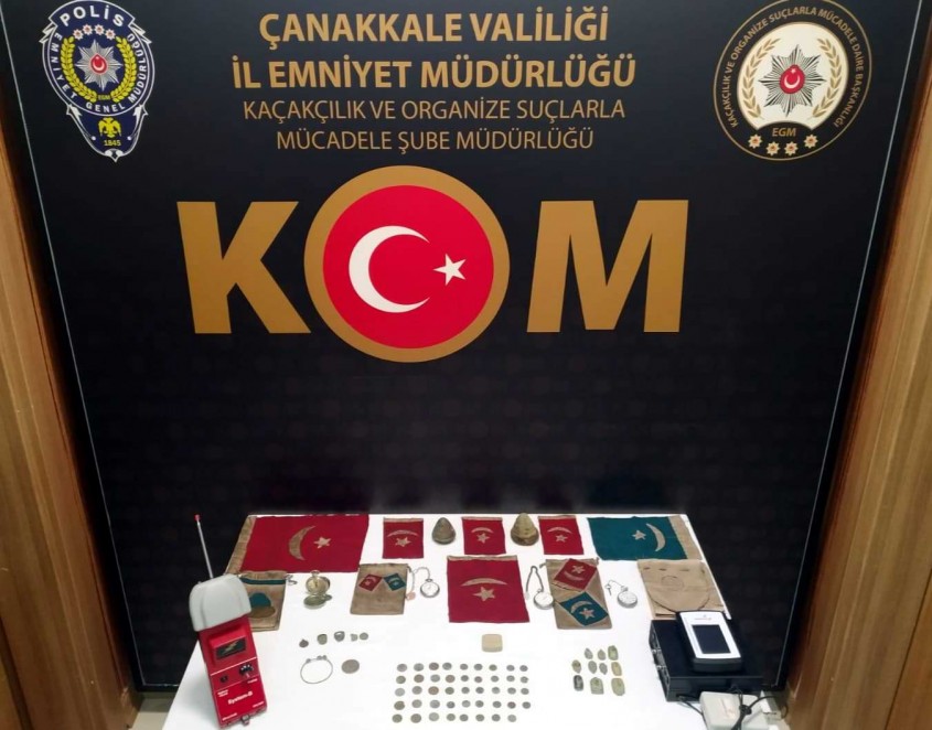  Çanakkale’de Tarihi Eser Operasyonu 