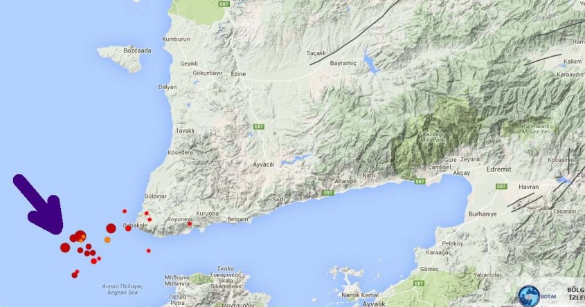  Çanakkale’de 3 Saatte 20 Deprem Oldu! 