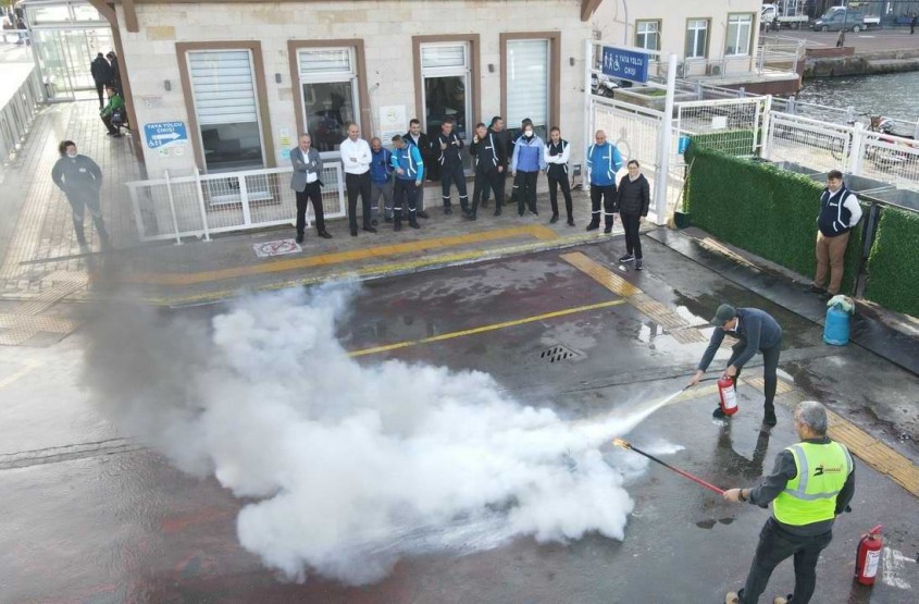  GESTAŞ İskele Çalışanlarına Yangın ve Deprem Müdahale Eğitimi 