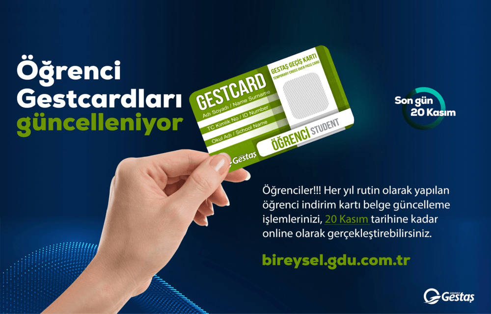  Gestcard Öğrenci Kartları Güncelleniyor 