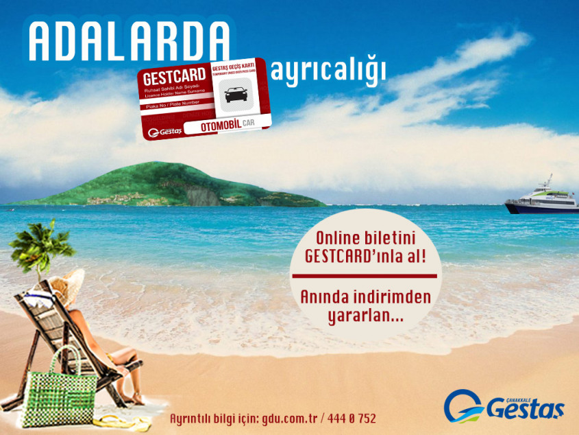  Gökçeada ve Bozcaada Hattında Online Bilette GESTCARD Ayrıcalığı 